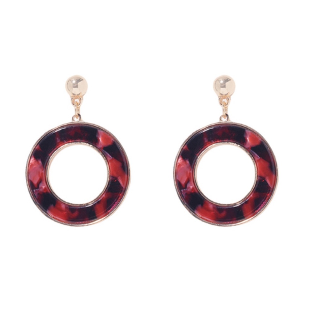Chloe Resin Open Circle Drop Earring by Ever New